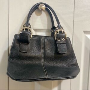Black Leather bag, black, TIGNANELLO